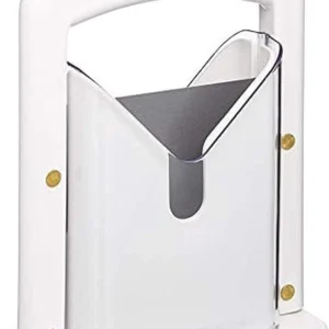 Bagel Guillotine Slicer with Safety Shield White